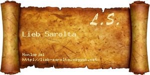 Lieb Sarolta névjegykártya